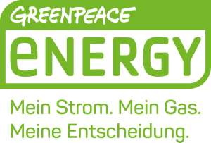 Greenpeace Energy Kunden mit Elektroauto Werbung Autoaufkleber