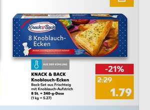 Kaufland Knack&Back 8 Knoblauchecken mit Coupon 1,29€ *Update*
