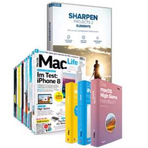 Zeitschrift MacLife als PDF (digital) im Jahresarchiv 2017 und Software SHARPEN Projects 2