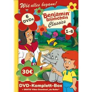 [Kiddinx] Alle 6 Benjamin Blümchen Classic-DVDs plus das Video "Benjamin als Butler"​ zum Download