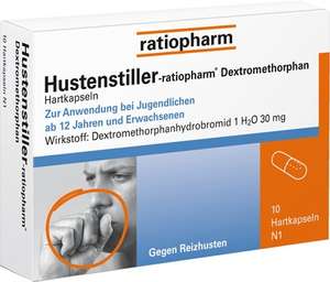 HUSTENSTILLER ratiopharm Dextromethorphan Kapseln 10 Stück für 2,45