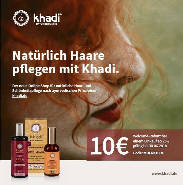 khadi.de - 10€ Rabatt, MBW25 - kostenfreier Versand