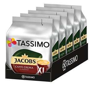 Tassimo Jacobs Caffè Crema Classico XL, 5er Pack Kaffee (5 x 16 Getränke)