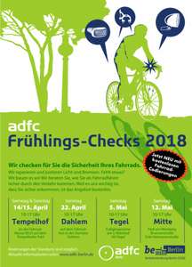 [Lokal Berlin] ADFC Frühlings-Checks 2018: Kostenlos das Fahrrad fit machen!