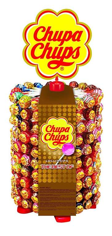Chupa Chups 200 Stk. (180er Lutscherrad plus 20 Lollis gratis) | Lollipop-Ständer [Prime]
