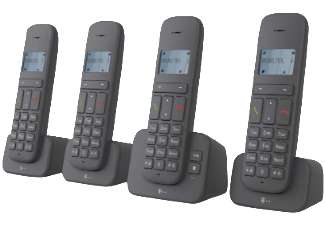 TELEKOM Sinus CA 37 Quattro - mit 4 Mobilteilen Schnurloses Telefonset [Mediamarkt]