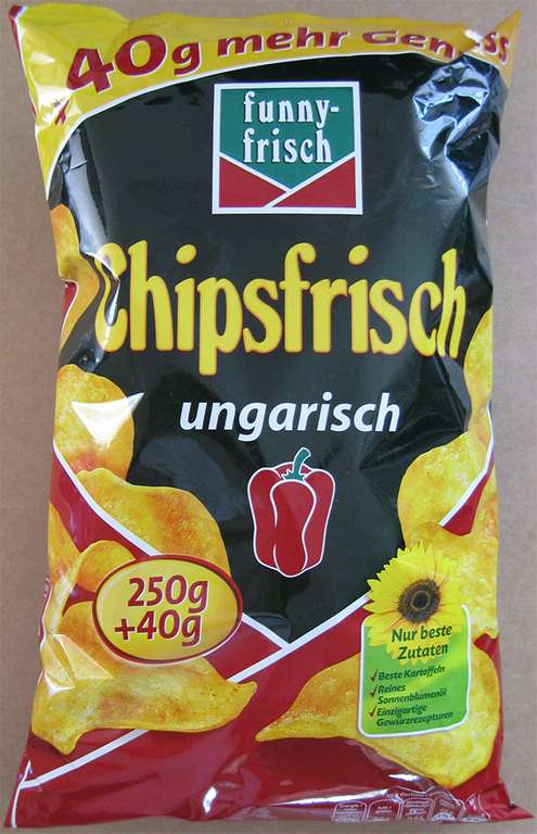 [Lokal Bielefeld (LOOM)] Funny-Frisch Chipsfrisch ungarisch, Riesentüte mit 290g (MHD 2.7.18) und weitere Angebote!
