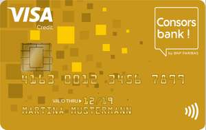 [Consorsbank] VISA Gold -> ECHTE Kreditkarte + Handyversicherung + umfangreicher Reiseschutz | Kostenlos möglich