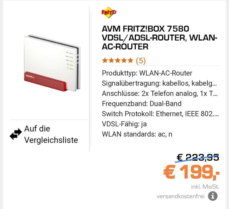 AVM FRITZ!BOX 7580 VDSL/ADSL-ROUTER