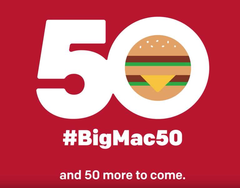 #BigMac50: Dank MacCoin Sammelmünzen zwei Big Macs zum Preis von Einem