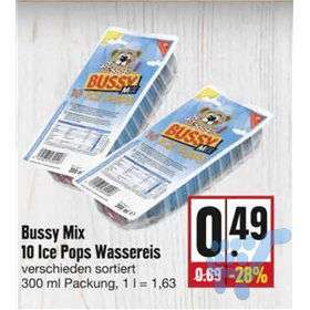10er Pack Bussy Mix Ice Pops Wassereis mit Marktguru Cashback @Edeka Nordbayern