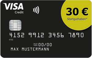 30€ Startguthaben für Neukunden einer dauerhaft grundgebührfreien Deutschland-Kreditkarte Classic