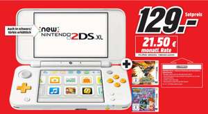 [Regional Mediamarkt 66538 Neunkirchen] Nintendo New 2DS XL weiß-orange oder schwarz-türkis jeweils inc. Pokémon: Ultrasonne + Yo-Kai Watch 2: Geistige Geister für je 129,-€
