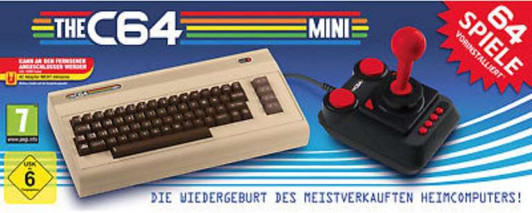 Commodore C64 Mini Retro Computer Spielekonsole inkl. 64 Spiele und Joystick
[Mediamarkt]