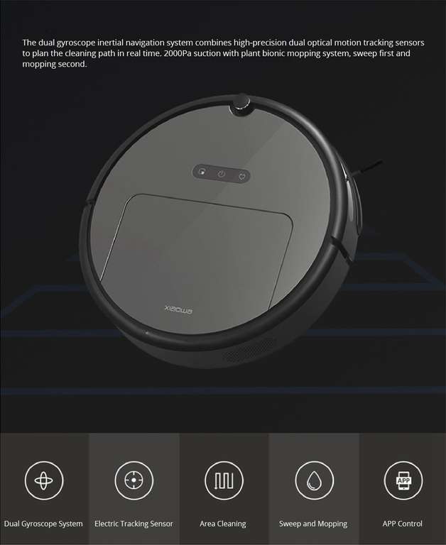 Xiaomi Roborock Xiaowa Plus E35 Robot Vacuum Black