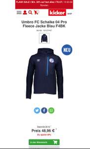 Umbro FC Schalke 04 Pro Fleece Jacke Blau F4BK Größe S-XL