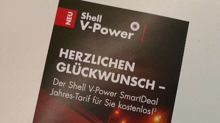 Shell V-Power SmartDeal Jahres-Tarif kostenlos