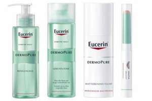 Eucerin Dermopure Aktionsset mit Reinigungsgel, Abdeckstift, mattierendem Fluid und Gesichtstonic