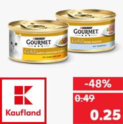 [Kaufland] Gourmet Gold Katzenfutter für 25Cent die Dose. Verschiedene Sorten