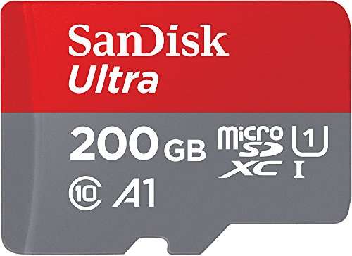 SanDisk Ultra 200GB microSDXC Speicherkarte + Adapter bis zu 100 MB/Sek. (Amazon)