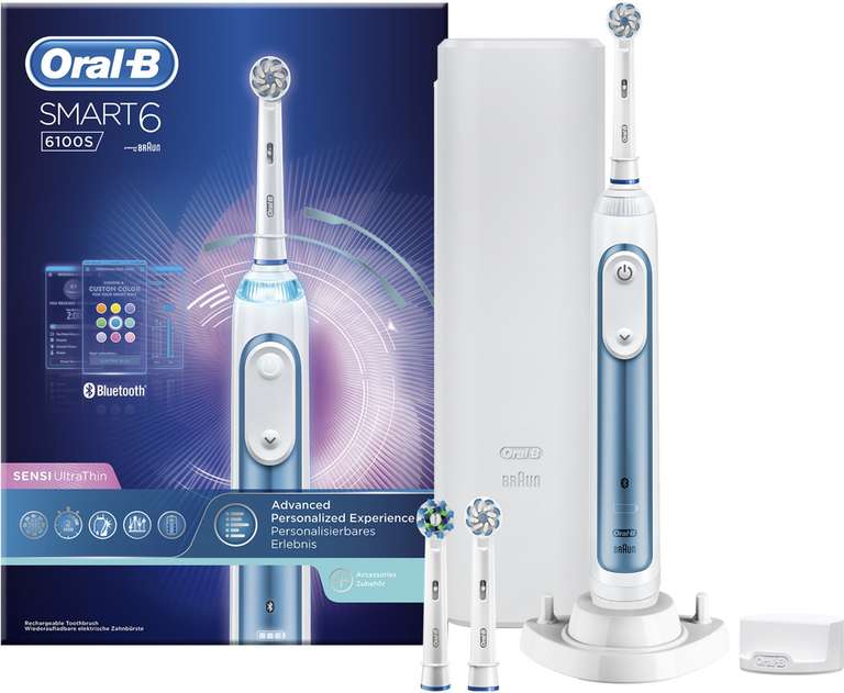 Oral-B Smart 6 6100S Bluetooth-Elektrozahnbürste (Bluetooth) für 75,90€ [iBood]