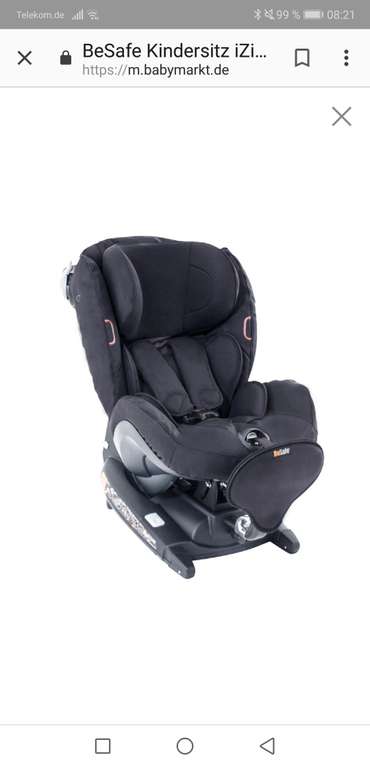 BeSafe Kindersitzt iZi X4 BLACK mit Isofix + 10 Fach Babypoints