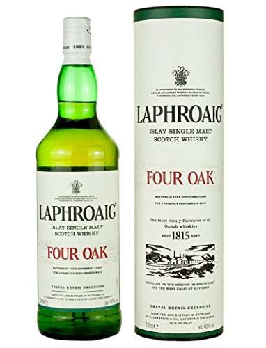 Laphroaig Four Oak Whisky mit Geschenkverpackung (1 x 1 l) [Amazon]