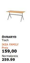 Lokal Ikea Family Chemnitz) VRARYD Tisch grau Bambus Oppmanna | mydealz