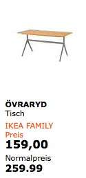 (Lokal Ikea Family Chemnitz) ÖVRARYD Tisch grau Bambus Oppmanna