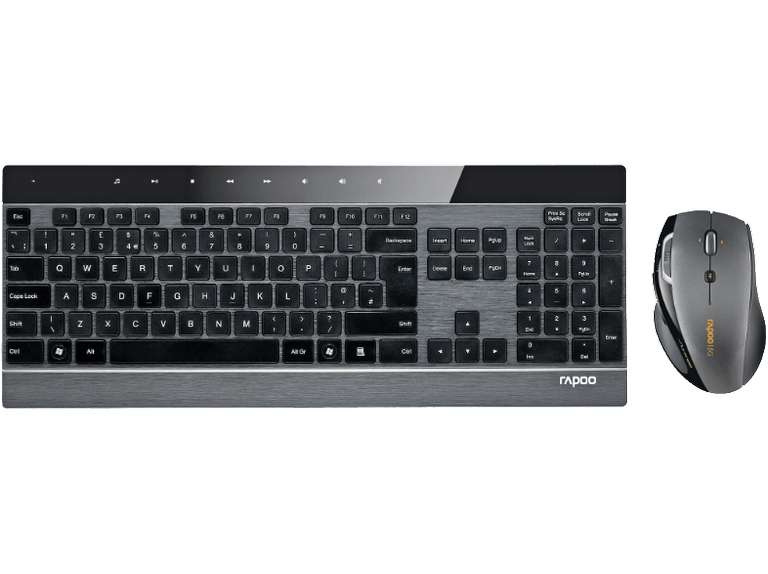 [Media Markt] Rapoo 8900P - Wireless Advanced Kombo Maus + Tastatur (chiclet-Tasten, 5 GHz Nano-USB-Empfänger)