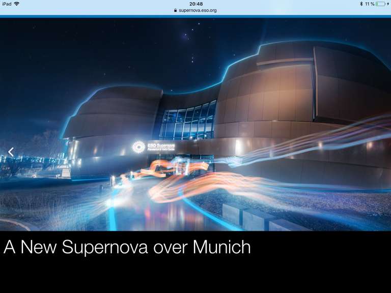 [lokal München / Garching] ESO Supernova Planetarium - Gratis Ausstellung und / oder Vorführung
