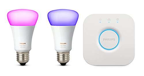 Philips Hue White + Color Ambiance E27 + Bridge LED Lampe Starter Set [Amazon]