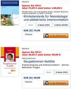 [Notfallmedizin] Thieme-Verlag reduziert medizinische Fachbücher bis zu 55%