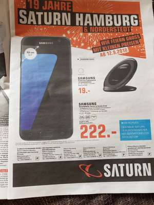 [LOKAL HAMBURG und NORDERSTEDT] Samsung Galaxy s7 Black bei Saturn in Hamburg