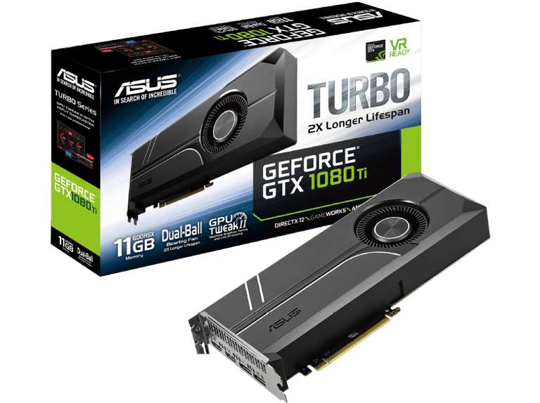 Asus Turbo GeForce GTX1080TI-11G Gaming Grafikkarte (Nvidia, GDDR5X, für bestes VR & 4G Gaming and System-Integration) plus Destiny 2 und DLCs
