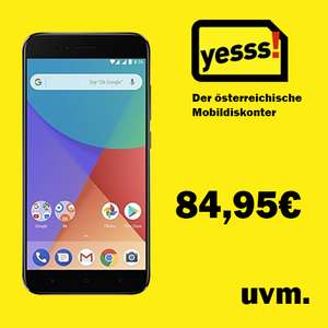 [Österreich] Xiaomi MI A1 um €84,95, Nokia 2 um €39,95 - bei Yesss! Mobilfunkdiskonter