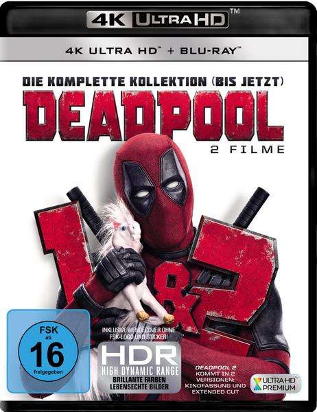 Deadpool 1 + 2 (3x 4K Ultra HD Blu-ray + 3x Blu-ray) für 28,69€ (Thalia)