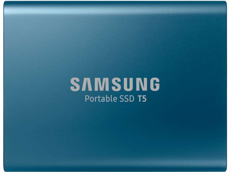 SAMSUNG Portable SSD T5, 500 GB SSD, extern, Blau