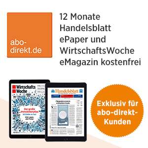 12 Monate Handelsblatt ePaper + Wirtschaftswoche als eMagazin (iPad & co) kostenlos und unverbindlich
