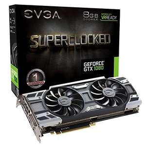 EVGA GeForce GTX 1080 SC GAMING ACX 3.0, 8GB GDDR5X, LED, DX12 OSD Support (PXOC) Grafikkarte