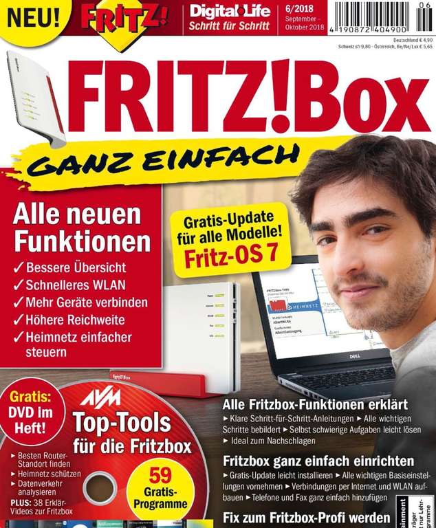 Digital Life Magazin Schritt für Schritt 06/2018, „Fritz!Box - ganz einfach“ kostenlos als PDF herunterladen