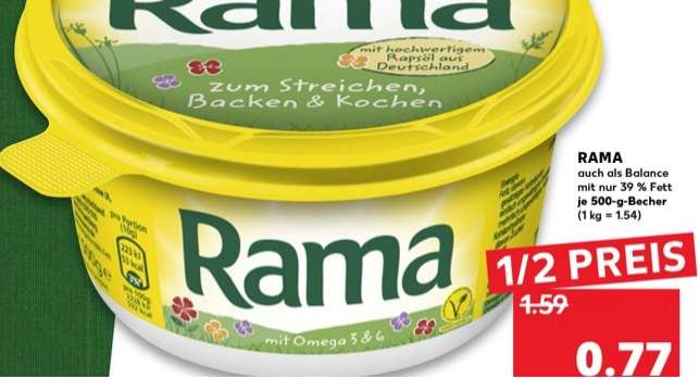 Rama 500g bei Kaufland ab 20.12. für 0,77€