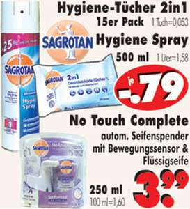 [Kassel] Sagrotan Hygienespray +25% 500ml für 0,79€ // No Touch Seifenspender für 3,99€ [RB-Becker]