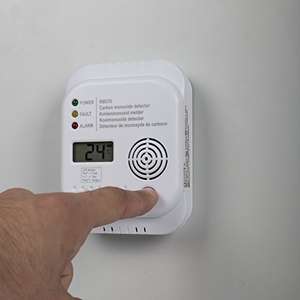 Smartwares Kohlenmonoxid Melder mit Display und Temperaturanzeige, Prüftaste, RM370