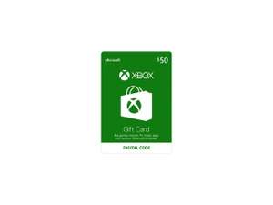 [Newegg.com] 60 USD (=50 + 10 Bonus) Xbox Geschenkkarte - US Guthaben