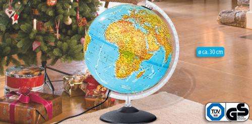 Aldi-Süd: Beleuchteter Globus 30cm