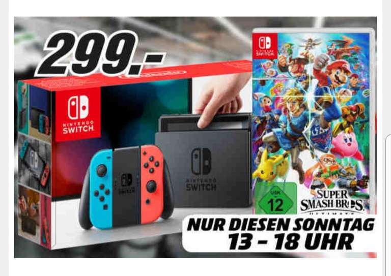 Nintendo Switch + Super Smash Bros Ultimate für 299€ Gaming Headset Logitech G430 für 29€ [Lokal Media Markt Krefeld]