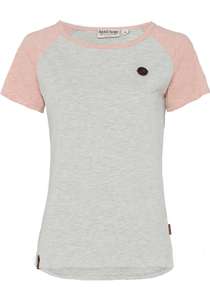 Naketano Damen T-Shirt mit kontrastierenden Raglanärmeln
