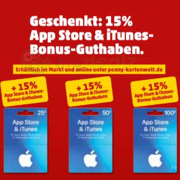 [Rewe] 15% extra Guthaben für App Store & iTunes Geschenkkarten ab 01.04.