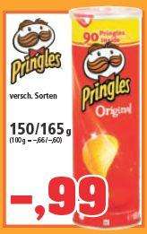 [Thomas Philipps] Pringles versch. Sorten 150/165g. - 0,99 Euro | Barilla 1kg für 1,38